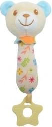 Hračka so zvukom – medvedík béžovo‑modrý 17 cm TULILO