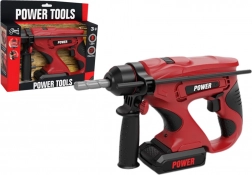 Detská červená vŕtačka na batérie s vrtákmi