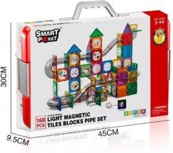 Magnetická stavebnica guľôčková dráha - 168 dielov