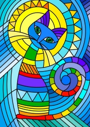 Puzzle Ornamentálna mačka 1000 dielikov ENJOY