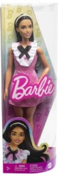 Barbie Fashionistas bábika v ružových károvaných šatách
