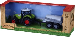 Plastový traktor so zvukom a svetlom s postrekovacou vlečkou