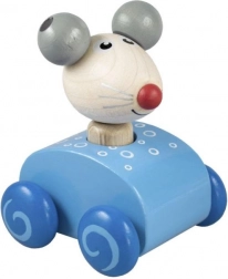Pískacia hračka v tvare myši - modrá