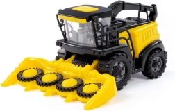 Žltý zotrvačníkový kombajn – detský poľnohospodársky stroj s otočným potrubím