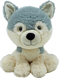 Plyšový pes husky 30 cm – ekologický maznáčik pre bábätká