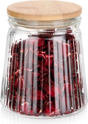 Sklenená dóza na sypké potraviny s bambusovým viečkom a tesnením 700 ml