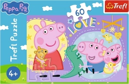 puzzle 60 dielikov šťastné prasiatko – peppa pig