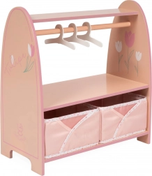 Drevený šatní vešiak na oblečenie pre bábiky TULIPE