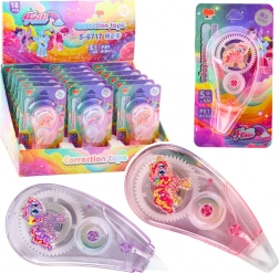 Korektor páskový Myška s motívom Jednorožec, ružový/fialový