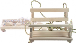 Drevená závesná hojdačka pre deti, prírodná