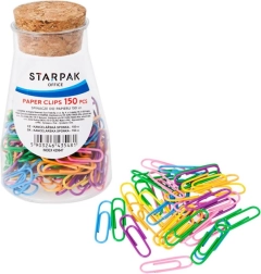 sada farebných kancelárskych spôn v dóze