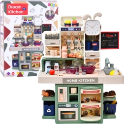 Detská kuchynka s parou, svetlami a zvukmi – 33 doplnkov