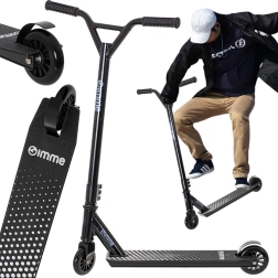 Kaskadérska kolobežka STIV kolieska 100 mm zosilnená konštrukcia čierna GIMME