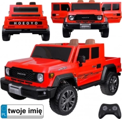Elektrické auto pre deti, dvojmiestne 4x4 s korbou 24V – Červená