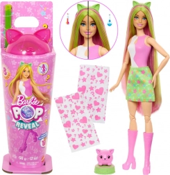 barbie pop reveal shakes bábika s mačiatkom a doplnkami