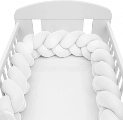 Mušelínový mantinel do postieľky cop NEW BABY, biely