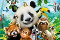 Puzzle zvieracia zábava 200 dielikov