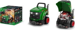 Detský mechanický traktor zelený so zvukom, svetlom a parou