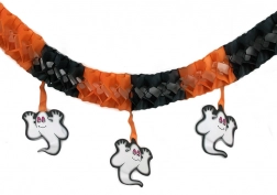 Halloweenska papierová girlanda s duchmi 3 m