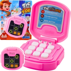 Elektronická hra piškvorky TIC TAC TOE, 9 režimov, ružová