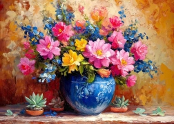 Užite si puzzle Červeniaci sa kútik 1000 dielikov