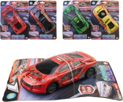 Kovové závodné autíčko s inerciálnym pohonom pre deti 3+