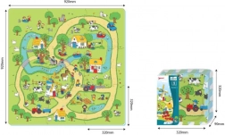 Pěnová podložka puzzle život na vidieku, 9 dielov, EVA, od 10 mesiacov