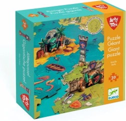 Djeco gigantické puzzle bitka – 30 dielikov