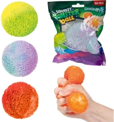 Antistresová mačkacia loptička s machovým povrchom 7,5 cm