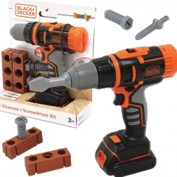 elektronická aku vŕtačka a skrutkovač Smoby Black&Decker s tehlou