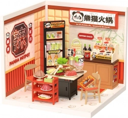 Robotime Rolife DIY domček: ázijská reštaurácia s LED osvetlením, 127 dielikov