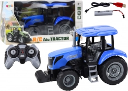 RC traktor 2.4G s diaľkovým ovládaním a zvukmi – modrý