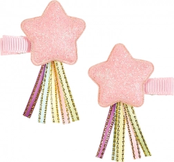 Sponky do vlasov s ružovou hviezdou pre deti