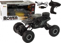 RC Rover 1:16 čierne auto na diaľkové ovládanie