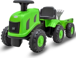 Detské odrážadlo traktor s vlečkou a náradím BABY MIX Benny – zelený