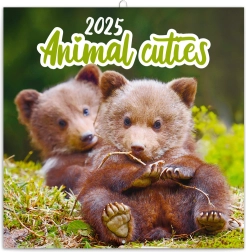 Nástenný poznámkový kalendár Mláďatá 2025, 30 × 30 cm