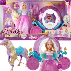 Woopie bábika princezná Lily s magickým veľkým kočiarom a doplnkami