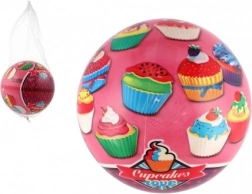 Nafukovacia lopta Cupcakes 23 cm v sieťke