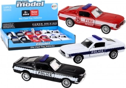 Kovové policajné a hasičské auto 1:32 s frikčným pohonom