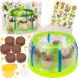 Bio sada malého záhradníka – mini skleník s nástrojmi a semienkami na pestovanie rastlín