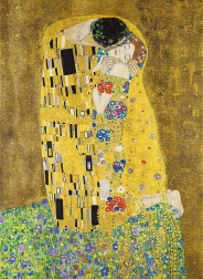 Drevené puzzle Gustav Klimt - Bozk 200 dielikov
