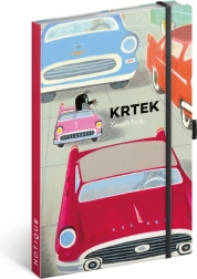 Zápisník Krtko a autíčko, linajkový 13 × 21 cm