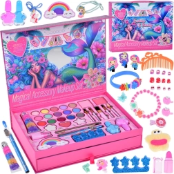 Veľká sada krásy Morská panna očné tiene laky sponky gumičky do vlasov