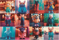 Puzzle Módne zvieratká 200 dielikov