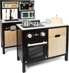 Small Foot detská kuchynka s industriálnym dizajnom a kuchynským ostrovčekom