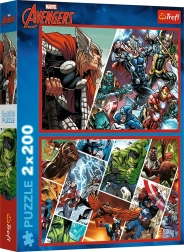 Puzzle 2×200 dielikov Avengers – Obrancovia sveta MARVEL
