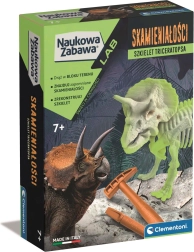 Clementoni triceratops – fluorescenčná vykopávacia sada pre deti