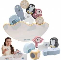 Drevená balančná hra PolarB Arktické zvieratá