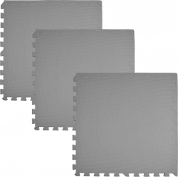 Pena podložka Humbi 180 × 60, veľké vodoodolné puzzle, 3 ks, tmavosivá