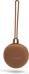 Silikónová krabička na cumlík New Baby hnedá